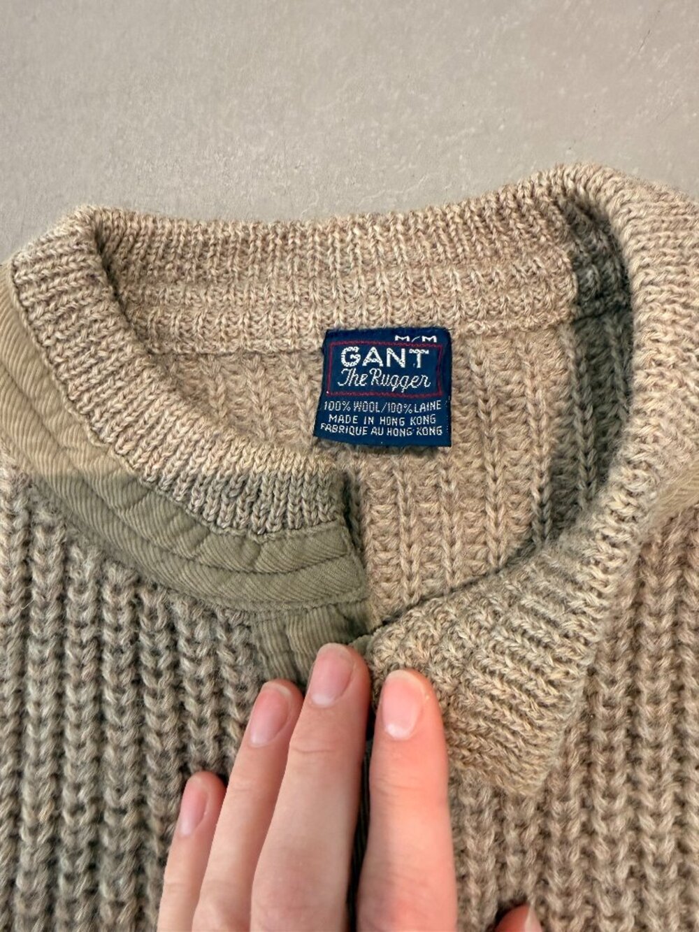 GANT "The Rugger" sweater | Men's Medium | 100% Wool